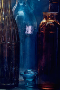 Close-up of glass jar on table