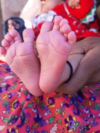 Close-up of baby hands