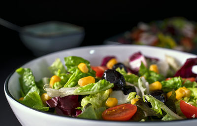 Close-up of salad served in bowl