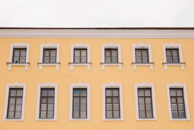 Low angle view of yellow building