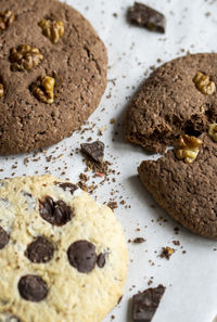 Close-up of cookies on table