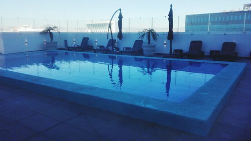 Swimming pool against sky