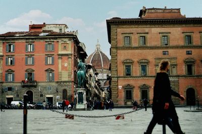 People walking on street