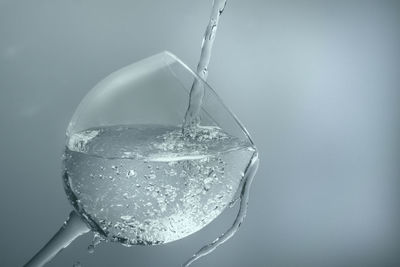 Close-up of water drops on glass