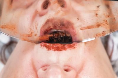 Close-up portrait of woman