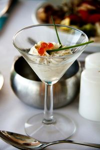 Close-up of ice cream in glass