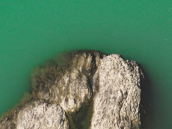 Close-up of rock in sea