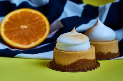 Close-up of cake on table