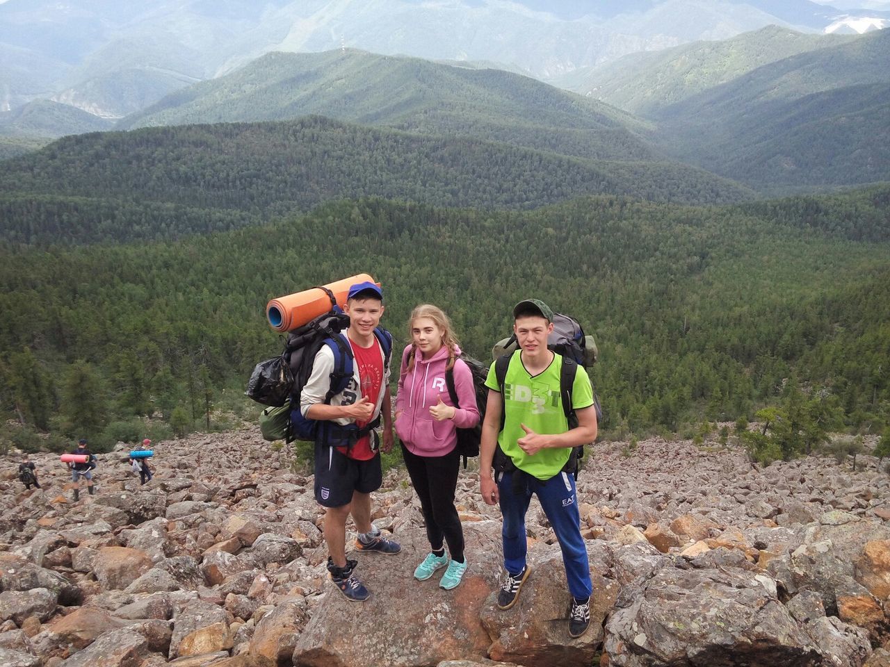 TOURISTS ON MOUNTAIN