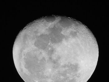 View of moon over black background