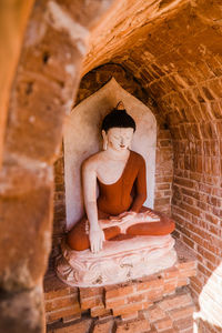 Low angle view of statue of buddha