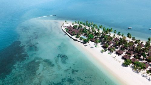 High angle view of a beach