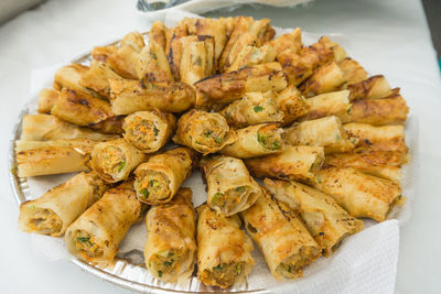 Close-up of food in plate on dining table during christmas