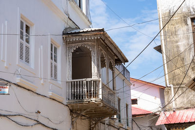 Low angle view of building against sky