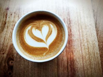 Directly above shot of cappuccino