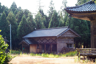 Built structure with trees in background