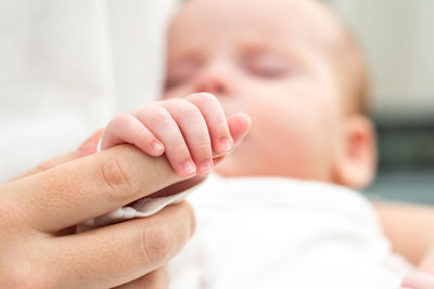 Close-up of baby boy