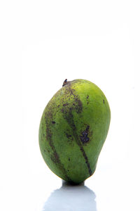 Close-up of apple against white background