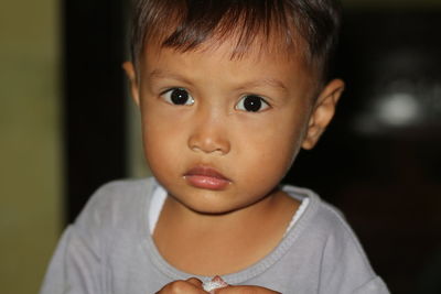 Close-up portrait of cute baby