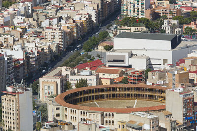 High angle view of cityscape