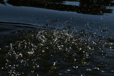 Water splashing in sea