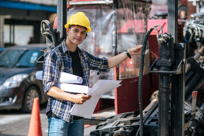 Portrait of man working