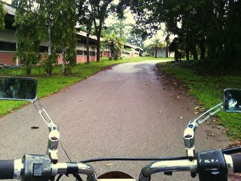 Road passing through trees