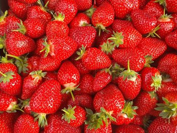 Full frame shot of strawberries