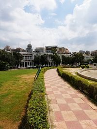 View of historic building against cloudy sky