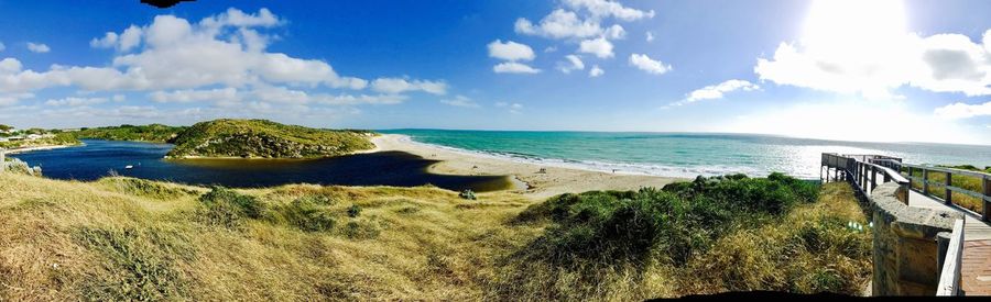 Panoramic view of sea against sky