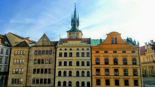 Low angle view of buildings against sky