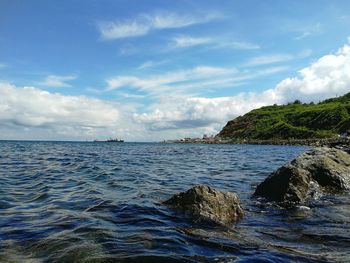 Scenic view of sea against sky