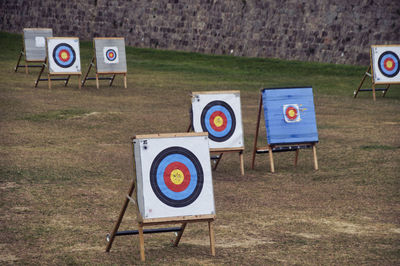 Sports targets on field