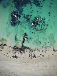 High angle view of beach