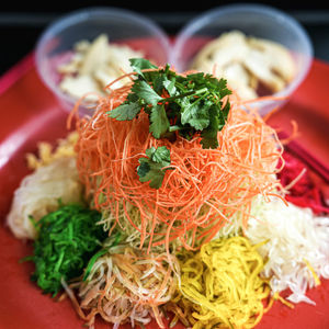 The must have dish before the main course of dinner every chinese new year. yusheng
