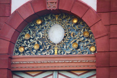 Low angle view of ornate ceiling in building