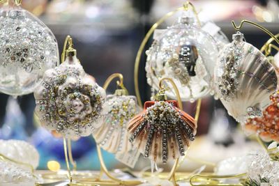 Handmade christmas toys in the form of seashells