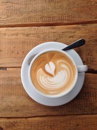 Close-up of cappuccino