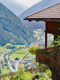 Scenic view of landscape and mountains against sky