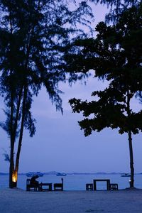 Scenic view of calm blue sea against the sky