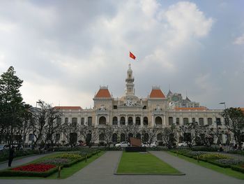 View of building against cloudy sky