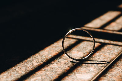 High angle view of eyeglasses on table