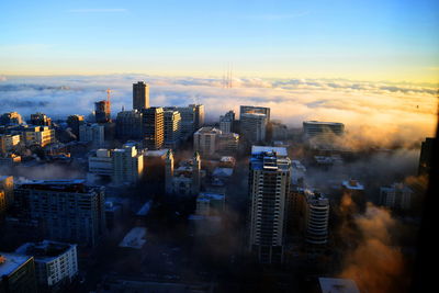 Cityscape at sunset