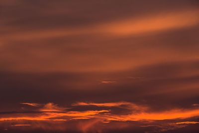 Scenic view of dramatic sky during sunset