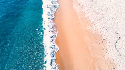 Scenic top view of beach