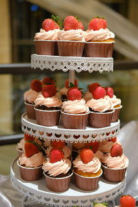 Close-up of cake with fruits