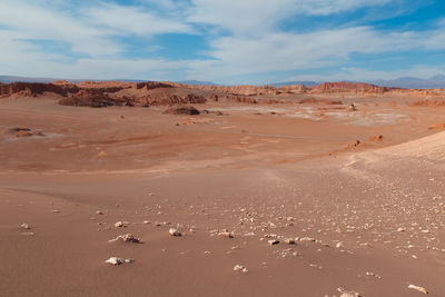 Scenic view of desert against sky