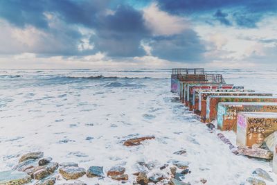 Scenic view of sea against sky