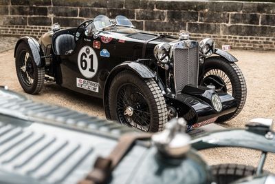 Vintage car on street