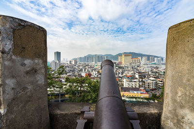 Macau panorama viewed from the walls of fortaleza do monte